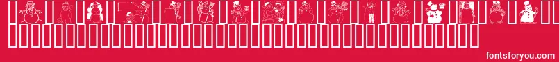 fuente GeSnowmen – Fuentes Blancas Sobre Fondo Rojo