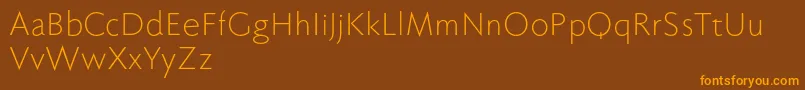 Шрифт Fabersanspro45reduced – оранжевые шрифты на коричневом фоне