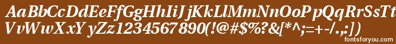 VeracityblacksskItalic Font – White Fonts on Brown Background