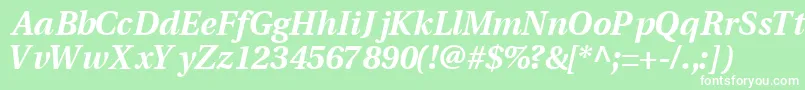 フォントVeracityblacksskItalic – 緑の背景に白い文字
