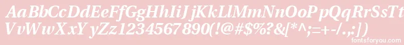 VeracityblacksskItalic Font – White Fonts on Pink Background
