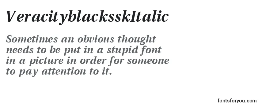 VeracityblacksskItalic Font