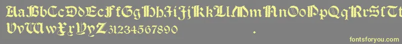 SalterioTrash Font – Yellow Fonts on Gray Background