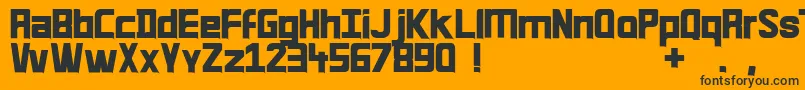 Quirk33 Font – Black Fonts on Orange Background