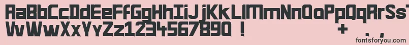 Quirk33 Font – Black Fonts on Pink Background