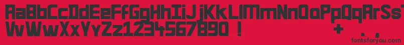 Quirk33 Font – Black Fonts on Red Background