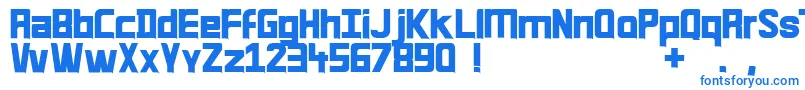 Quirk33-Schriftart – Blaue Schriften auf weißem Hintergrund