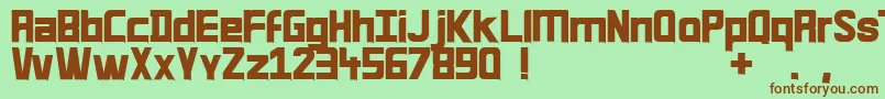 Quirk33-fontti – ruskeat fontit vihreällä taustalla
