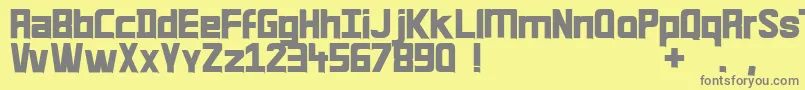 Czcionka Quirk33 – szare czcionki na żółtym tle