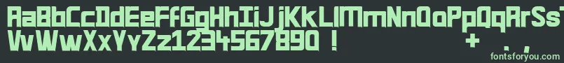 Quirk33 Font – Green Fonts on Black Background