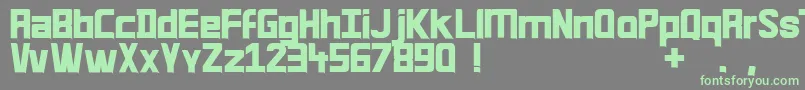 フォントQuirk33 – 灰色の背景に緑のフォント