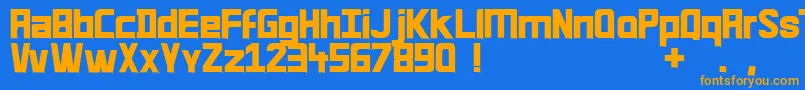 Quirk33 Font – Orange Fonts on Blue Background