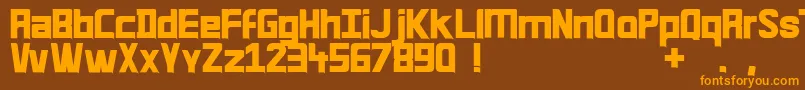 Quirk33 Font – Orange Fonts on Brown Background