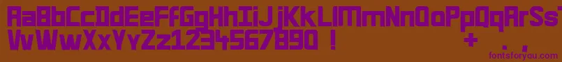 Quirk33-fontti – violetit fontit ruskealla taustalla
