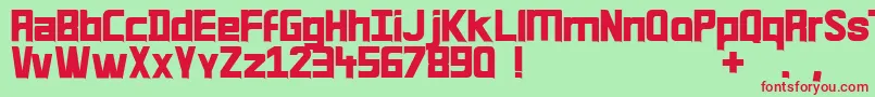 Quirk33 Font – Red Fonts on Green Background
