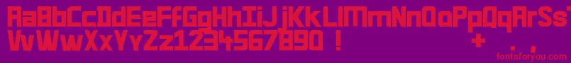 Quirk33 Font – Red Fonts on Purple Background