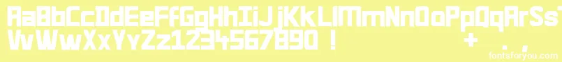 フォントQuirk33 – 黄色い背景に白い文字