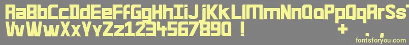 Quirk33 Font – Yellow Fonts on Gray Background