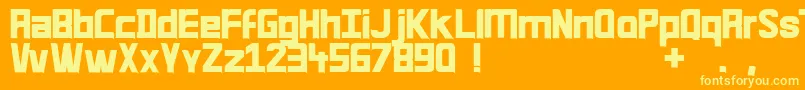 フォントQuirk33 – オレンジの背景に黄色の文字