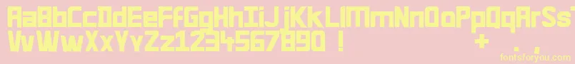 Quirk33 Font – Yellow Fonts on Pink Background
