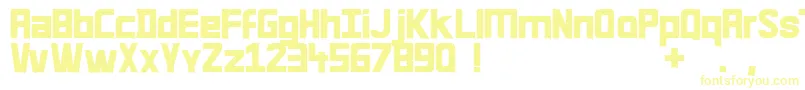 Шрифт Quirk33 – жёлтые шрифты на белом фоне
