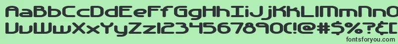 フォントAutomati – 緑の背景に黒い文字