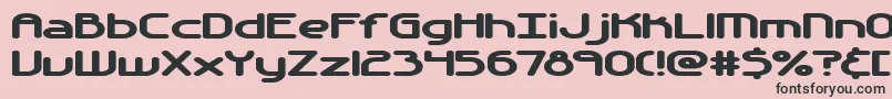 Automati-Schriftart – Schwarze Schriften auf rosa Hintergrund