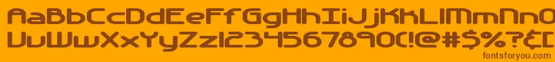 Automati-fontti – ruskeat fontit oranssilla taustalla