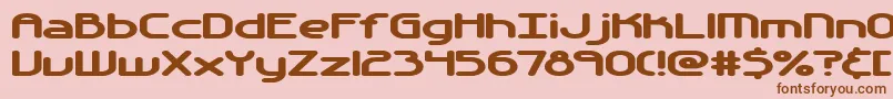 Automati-Schriftart – Braune Schriften auf rosa Hintergrund