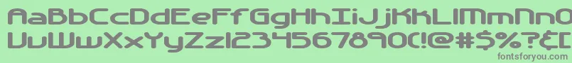 Automati-fontti – harmaat kirjasimet vihreällä taustalla