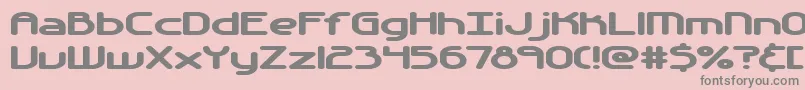 Automati-fontti – harmaat kirjasimet vaaleanpunaisella taustalla