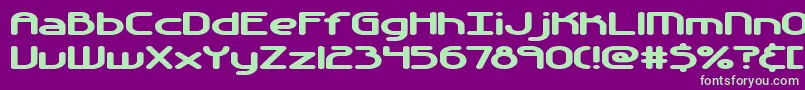 Automati-fontti – vihreät fontit violetilla taustalla