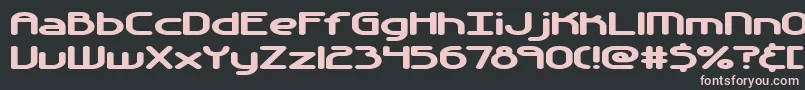 Automati-fontti – vaaleanpunaiset fontit mustalla taustalla