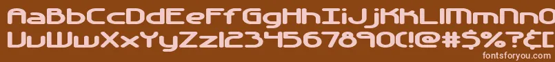 Automati-fontti – vaaleanpunaiset fontit ruskealla taustalla