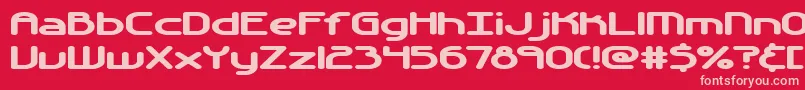 Automati-fontti – vaaleanpunaiset fontit punaisella taustalla