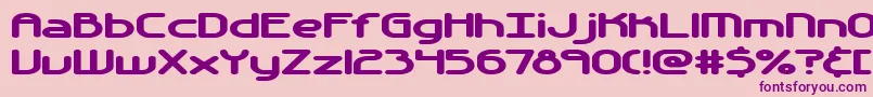 Automati-fontti – violetit fontit vaaleanpunaisella taustalla