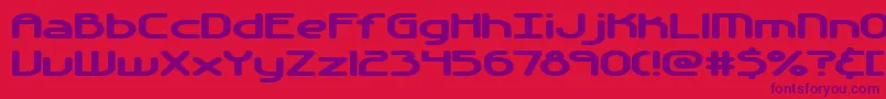 Automati-fontti – violetit fontit punaisella taustalla
