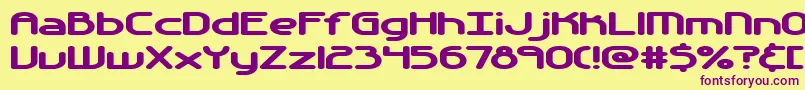 Automati-fontti – violetit fontit keltaisella taustalla