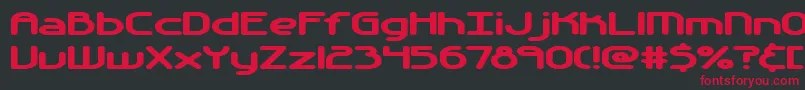 フォントAutomati – 黒い背景に赤い文字
