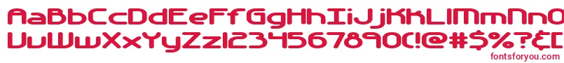 フォントAutomati – 白い背景に赤い文字