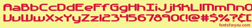 Automati-fontti – punaiset fontit keltaisella taustalla