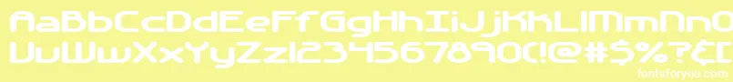 フォントAutomati – 黄色い背景に白い文字