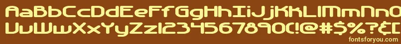 Automati-fontti – keltaiset fontit ruskealla taustalla