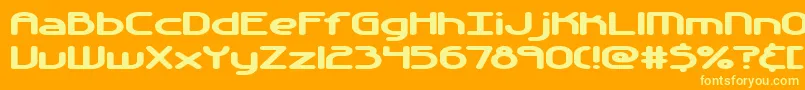 フォントAutomati – オレンジの背景に黄色の文字