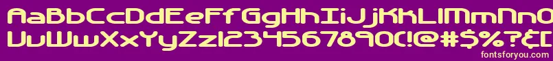 Шрифт Automati – жёлтые шрифты на фиолетовом фоне