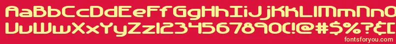 Automati-fontti – keltaiset fontit punaisella taustalla