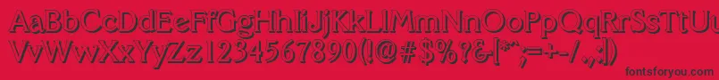 VeracruzshadowRegular Font – Black Fonts on Red Background