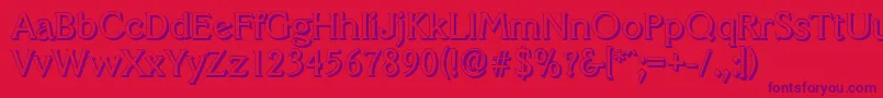 VeracruzshadowRegular Font – Purple Fonts on Red Background