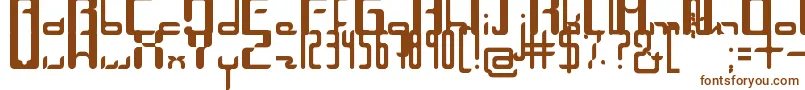 Unica-fontti – ruskeat fontit valkoisella taustalla