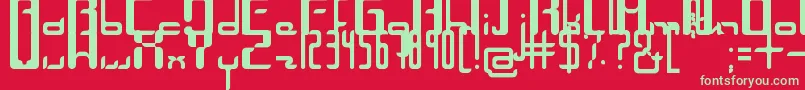 Unica Font – Green Fonts on Red Background